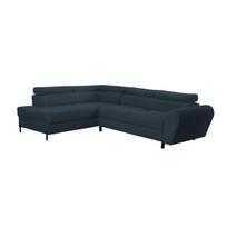 Kampinė sofa su miegojimo funkcija Tymon, tamsiai mėlyna, Kairinis variantas