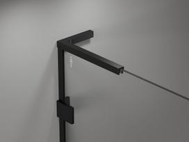 Mexen Lunar L Dušo sienelė Walk-in kairė 80 x 200 cm, permatoma 8 mm, juoda - 830L-080-000-70-00-L