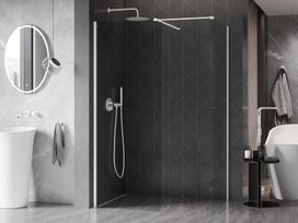 Mexen Kioto-X dušo sienelė Walk-in 150 x 70 cm, permatomas 10 mm, balta - 800-150-202-20-00-070-X