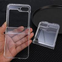 For Samsung Galaxy Z Flip 6 Mobile Phone Case with Hinge Protection Hard PC Anti-Fall Non-Slip Clear Phone Covers for Z Flip 6 for Z Flip 6