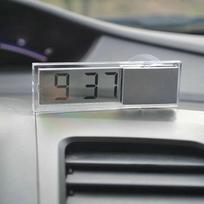 Automobilių skaitmeninis LED laikrodis mini elektroninis siurbtukas langų matuoklis One size