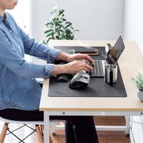 Large Desk Mat, Big Computer Mouse Pad for And Rollable And Portable, Non-Slip Base, PU Leather Easy to Clean, Portable, Desk Mat (100*35cm)