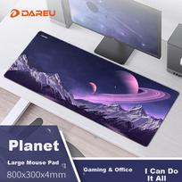 Daeryou Gaming Mouse Pad, FPS Smooth Thickened Precision Edge-Locked, Computer Keyboard Office Extra Large Desk Mat, Planet 800*300*4mm