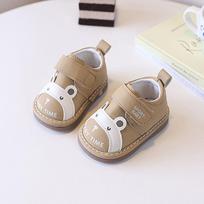 Unisex Baby Soft Sole Shoes With Velcro Strap For Early Walking Kids 16 chaki
