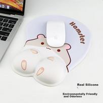 Rantopad Silicone Wrist Rest Oval Mouse Pad, Little Mouse