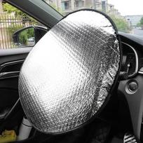 Automobilio vairo saulės gaubtas Universalus vairo saulės apsauga Karštį atspindintis gaubtas Apsauginis gaubtas Interjero dalys white