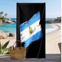 Argentinos nacionalinės futbolo rinktinės spausdintas paplūdimio rankšluostis Greitai džiūstantis minkštas rankšluostis Nešiojama didelė stačiakampė paplūdimio antklodė kelionėms, baseinui 70cmx140cm(27x55inch)