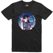 Mens Anime T Shirt Techno Cyberpunk Girl Manga Japanese Geek Regular Fit Tee S