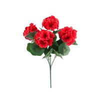 Artificial Five-Petal Begonia Flower Stem Set of 4 Realistic Silk Floral Arrangement for Home Office Decoration Indoor Outdoor Use One Size
