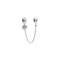 Pandora Silver Heart Shape Family Tree Safety Chain 799293C00 sidabras