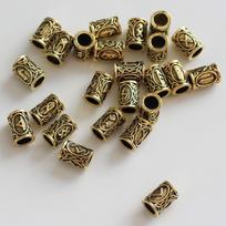 24 vnt./Rinkinys Vikingų Barzdos Karoliukai Plaukų Karoliukai Barzdoms Vikingų Runų Karoliukai Plaukų Barzdos Paracord Pakabukai & Apyrankės PASIDARYK pats auksas