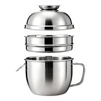 MAXCOOK 14cm Thickened Stainless Steel Layered Lunch Box