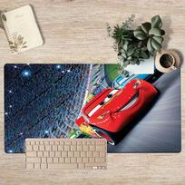 1pc Cars Movie Poster Desktop Mousepad Office & Gaming Mouse Pad with Washable Surface, Lightning McQueen and Friends Race Track Design 1440 30cmx60cm(11.8x23.6inch)