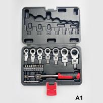 20Pcs/set Flex Head Ratchet Wrench 8mm-19mm Changeable Wrench Ratchets Screwdriver Household Multifunctional Hardware Tools LS indigo