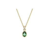 Swarovski Chroma Pendant Pear Cut Gold Tone Synthetic Cubic Zirconia Pendant Women's Green 5648751 auksas