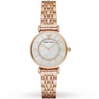 Emporio Armani AR1909 Ladies Watch T-Bar Gianni Rose Gold 32mm ryškiai rožinė