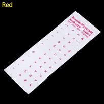 Waterproof PVC Self-adhesive Transparent Keyboard Stickers Russian Letters Cover Sticker raudona