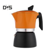 150/300 ml Moka puodo espreso kavos virimo aparatas 3 puodelių 6 puodelių orkaitėje nepralaidus itališkas kavos virimo aparatas, skirtas namų virtuvei, lauko kelionių restoranui 150ML oranžinė