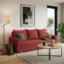 Trivietė sofa su miegojimo funkcija Dizy, raudona