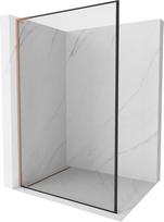 Mexen Kioto L dušo sienelė Walk-in 90 x 200 cm, juodas rėmelis, šepečiuotasis varis - 800-090-103-65-70, 90 x 200