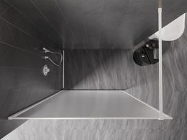 Mexen Kioto-XF dušo sienelė Walk-in su rėmu 70 x 202 cm, matinis 10 mm, balta - 800-070-104-20-30-X