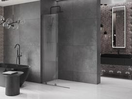 Mexen Velar L Slankiojanti dušo siena Walk-in 100 x 200 cm, skaidri 8 mm, šešėlinės pilkos šepetėtos - 871-100-003-03-66