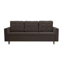 Trivietė sofa-lova su miegojimo funkcija Guest, tamsiai ruda