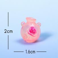 Mikropeizažo ornamentai, Spalvingos mažos vazos, Namų stalo dervos amatai, Dekoratyviniai daiktai, Maži ornamentai ir aksesuarai Rose bottle