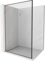 Mexen Kioto L sienelė dušo kabinai Walk-in 80 x 200 cm, juodas rėmas, rožinis auksas - 800-080-103-60-70