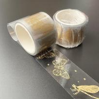 PET Bronzing Hand Account Tape Waterproof Transparent Hand Account Tape Decorative Material and Paper Tape with Release Paper
