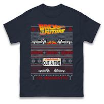 Back To The Future Out A Time Christmas Tshirt Funny Retro Movie Gift Tee Top S