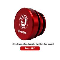 qjpmd2 Car Cigarette Lighter Cap Auto Cigar Lighter Dust Proof Plug For Skoda Octavia Superb RAPID FABIA KAMIQ KAROQ KODIAQ YETI