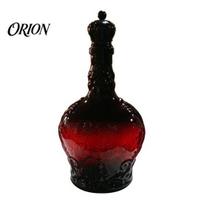 Vintage Style Wine Bottle Castle Whiskey Decanter, Novelty Liquor Container for Men, Home Bar Durable Tasting, Spirits, Gothic Glass Collector