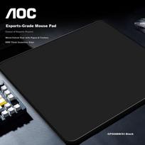 AOC GP500BM/93 Black Gaming Mouse Pad 490x420x5mm Microfiber Woven FPS Smooth Thickened Edge-Sealed