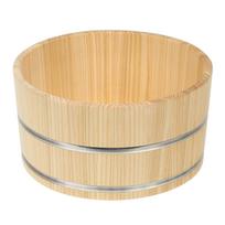 Kiparinio medžio vonios kibiras su nerūdijančio plieno [Hinoki King] lanku, [Medinis kibiras] Pagaminta Japonijoje beige