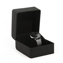 1/2/3 vnt. Vieno laikrodžio dovanų laikymo dėžutė Kvadratinė PU oda su pagalvėle Nešiojama laikrodžio vitrina Gimtadienio dovanoms 1pc black