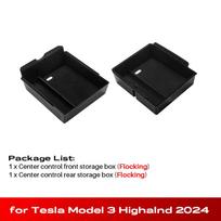 cfseh5 for Tesla NEW Model Y Launch Juniper 2025 Model 3 Highland 2024 Console Armrest Storage box Interior Organizer ABS  Flocking