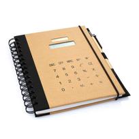 Multifunctional Spiral Notebook Solar Calculator Pen Creative Minimalist A5 Size Portable Stationery Kraft Paper Diary Notepad ruda