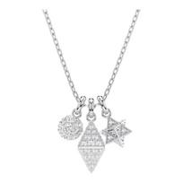 Swarovski Dextera geometric pattern pavé crystal pendant imitation crystal necklace women's silver 5700288 sidabras