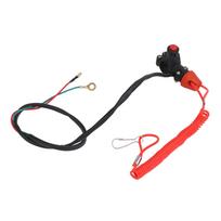 22mm 7 8in Safety Tether Kill Stop Switch for Motorcycle ATV Off Road Vehicles with Tether Lanyard Cord
