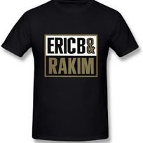 AICH Vyrų Eric B. ir Rakim Logotipo Juodi Marškinėliai S juoda
