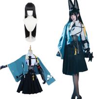 Hoshimi Miyabi Cosplay Costume with Wig Fox Sirion Zenzero Cosplay Outfit for Adults Fancy Cultural Stage Costume Miyabi with [Kamihei Ryohin] - - įvairiaspalvis