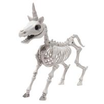 Helovino skeletas gyvūno figūrėlė Didelė plastikinė kaulų skeleto statula vejai kiemo kapinėms namų stalo dekoravimui balta