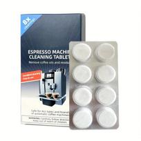 Espreso kavos aparato valymo tabletės Nukalkinimas-Atgalinio plovimo Aliejaus šalinimo Tirpalas Valiklis Valymo tabletė, Speciali valymo tabletė kavai 8 pieces