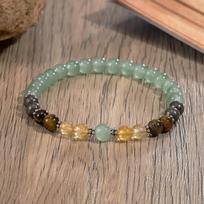 Green Aventurine Citrine Tiger Eye And Labradorite Beaded Bracelet Balanced Fashion Jewelry For Men And Women Daily Wear Simple Versatile Accessory