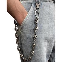 Hollowed Skeleton Pants Chain For Jeans HIphop Dancer Fashionable Trousers Chain Wallet Chain For Women Men Unisex gray