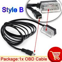AD 1 vnt. OBD II OBD 2 7 kontaktų į Mini USB jungiamasis laidas automobiliui HUD Head Up Display Head up Display laidas Diagnostikos adapteris laidas