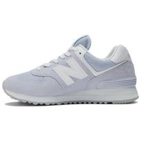 New Balance 574 Women Low Top Retro Lightweight Breathable Shock Absorb Mesh Leather Running Shoes Grey Purple WL574FO2 44