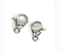 Clasps, Lobster Claw, Stainless Steel, DIY Jewelry Accessories (5pcs/pack ) 6x9mm white
