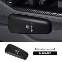 BBDJ3 Leather Car Knee Pad Elastic Cushion Thigh Support Accessories For Alfa Romeo Giulietta GT 159 147 156 Mito Brera Giulia Spider